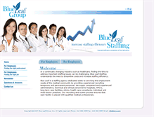 Tablet Screenshot of blueleafstaffing.com